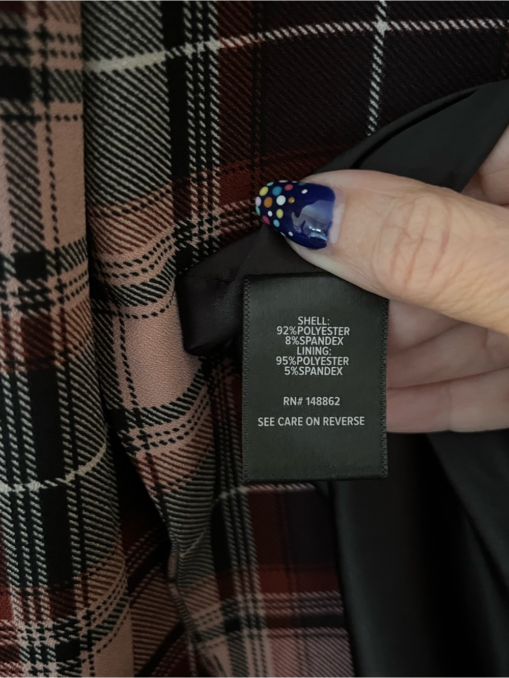 torrid Pink and Black Plaid Open Blazer Jacket - Picture 7 of 9